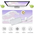 thumbnail image 2 of Japanese Sea Wave Large Mouse Pad, Anime Gaming Mouse Pad with Stitched Edges, Non-Slip Rubber Base, Kanagawa 35.4x15.7 Inch XXL Mouse Pad Keyboard Mat Desk Mat Gaming Mousepad, Purple, 2 of 6