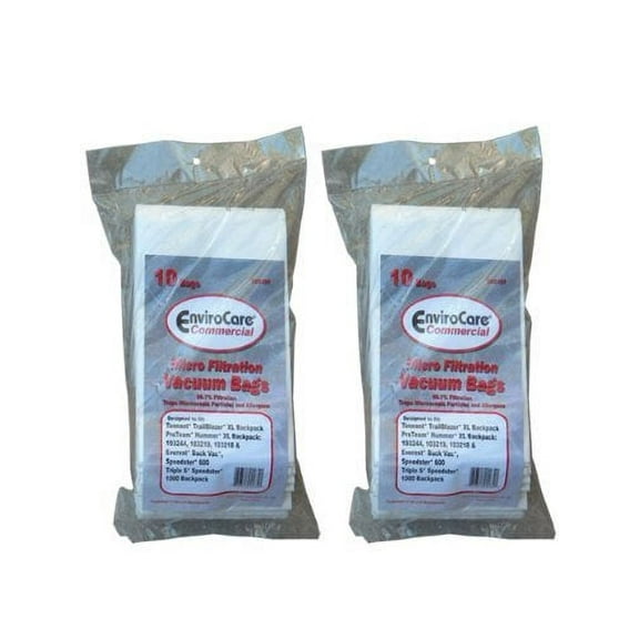20 EnviroCare 20 Compatible with ProTeam 103191 Vacuum Cleaner Bags Model Everest Backpack Lil Hummer 103218, Vacuum Cleaner Bags