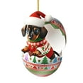 thumbnail image 2 of Ovzne Christmas Dachshund Hanging Tag - Festive Car Home Decor, Versatile Bag Decoration Tag Keychain, Perfect Christmas Gift, 2 of 5