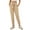 Beige, variant on Women's Bow-Knot Tapered Ankle Pants with Pockets Soft Lightweight Trousers Elastic Waist Black-S