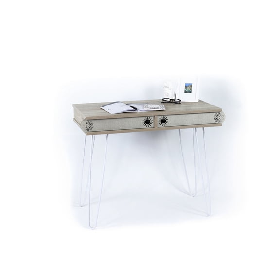 Lora Metal Legs Wood 2 Tier Desk / Perfect for Student Use