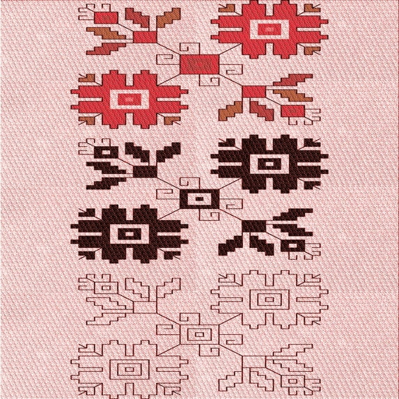 Ahgly Company Machine Washable Indoor Square Transitional Red Area Rugs, 4' Square