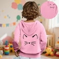 thumbnail image 5 of LIIPEE Girls Boys Hoodies Cartoon Graphic Printed Long Sleeve Zip Up Pullover Hooded Sweatshirt With Pocket Child Versatile Vacation Sweatshirts,Pink,11-12 Years, 5 of 6