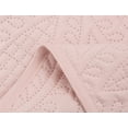 thumbnail image 5 of Chezmoi Collection Austin King Oversized Bedspread Set, 3-Piece Lightweight Microfiber Quilted Coverlet for All Seasons, Blush, 5 of 8