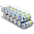 thumbnail image 2 of Sorbus can Dispenser for Refrigerator - 12 can Fridge organizer Rotation System Rack - clear Soda can Organizer for Refrigerator, Freezer & Pantry - great for Kitchen Organization and Storage (1-Pack), 2 of 8