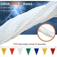 thumbnail image 2 of Safety Banner Flags, Perimeter Warning Flag Line, For Flagging Construction/Traffic Barrier/Parking Lot/Rooftop/Party & Special Events Multicolor 7" X 10" Pennants On 50' String, 2 of 10