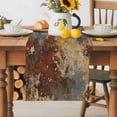 thumbnail image 5 of Rust Mottled Texture Table Runner, Vintage Distressed Abstract Kitchen Table Runners Dress Scarves for Table Decorations Party/Restaurant/Indoor Outdoor Use, 13x108in, 5 of 9