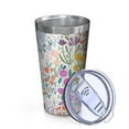 thumbnail image 2 of 16oz Tumblers Pioneer Flower Floral Print Pattern Stainless Steel Vacuum Insulated Double Wall Travel Tumbler Cups Mug with Lid and Straw,Cleaning Brush for Coffee,Tea, 2 of 4
