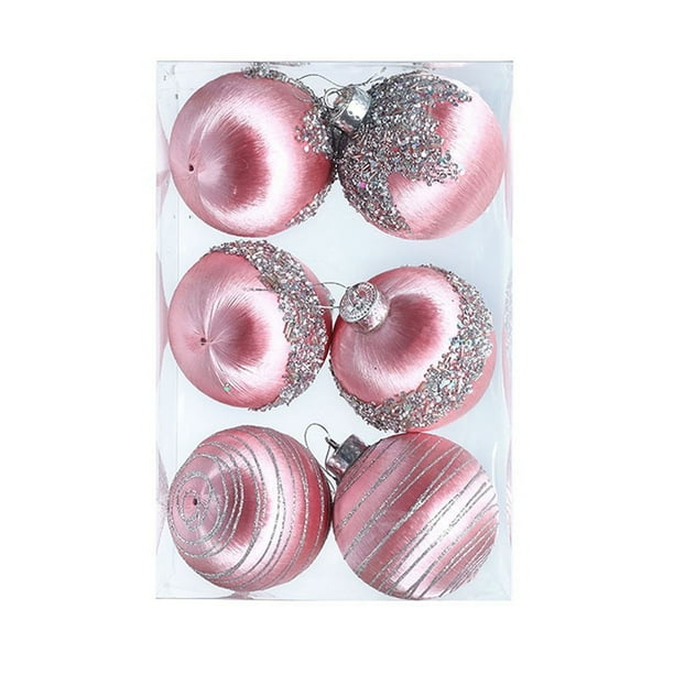 Hilo de seda navideño 6 piezas de adornos con lentejuelas de 8 cm con ganchos y cordones para bodas navideñas, fiestas y DIY de coronas navideñas para colgar