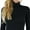 Black, variant on Women's Soft Cotton Long Sleeve Turtleneck Sweatshirt - New Camel - 2X