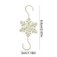 thumbnail image 2 of Christmas Ornament Hooks, 10 20 Pcs Snowflake S Hook Hangers Hooks, Metal Rustproof Reusable Ornament Hangers For Christmas Tree Decoration, Decorative Hooks For Christmas Balls, 2 of 8