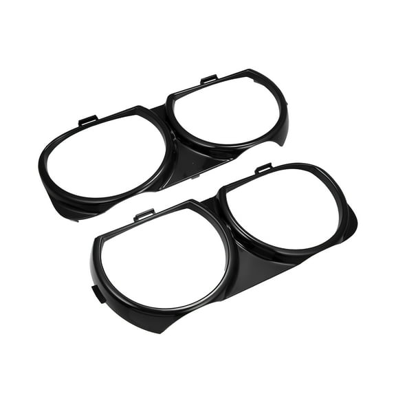 Unique Bargains Pair Headlight Trim Ring for Dodge Challenger 2015-2022 Black Front Left Right Side Head Lamp Ring Bezel