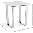 thumbnail image 4 of Meridian Furniture Table d'Appoint Contemporaine en Pierre Chromée, 4 of 6