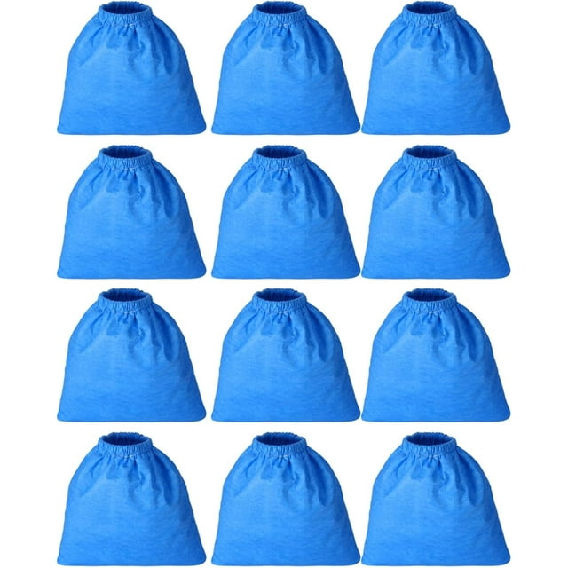 VRC5 Cloth Filter Bag for Vacmaster 4 to 16 Gallon Wet/Dry Vacuums, Replaces VFB511B 0201, VBV1210, VJC607PF, VJC507P, VOC507S, VJ507, VOC507S 1001,VQ407S, 12 Pack