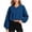 Blue*Cute Sweatshirt, variant on Womens V Neck Cropped Sweatshirt Y2k Lantern Long Sleeve Drop Shoulder Pullovers College Teen Preppy Tops L