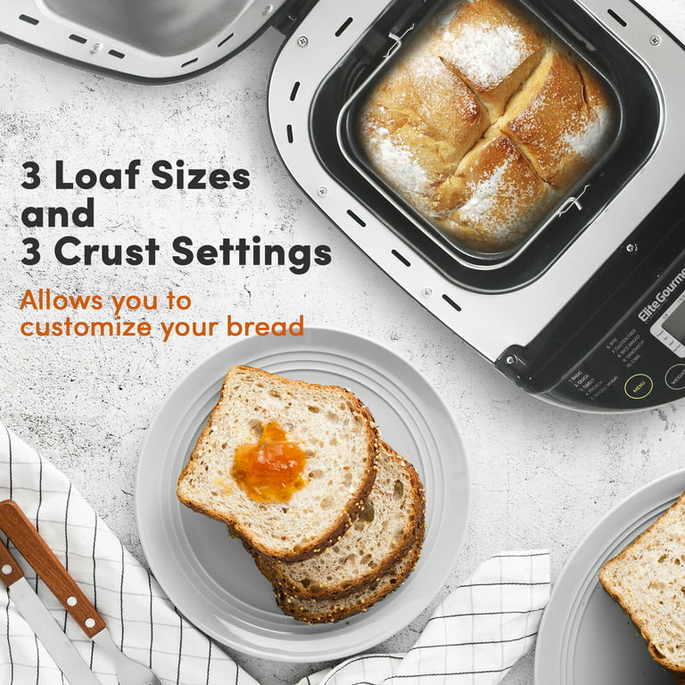 Elite Gourmet 2-Lb Programmable Bread Machine Maker 