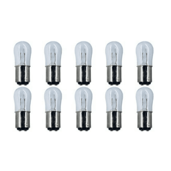 10 Light Bulbs 6W, 120V S6 Shape BA15d Base 6S6/7/120V