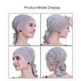 thumbnail image 2 of osvyo Chemo Hats Head Scarves Covers for women Slip On Bamboo Headwear Light Grey, 2 of 7