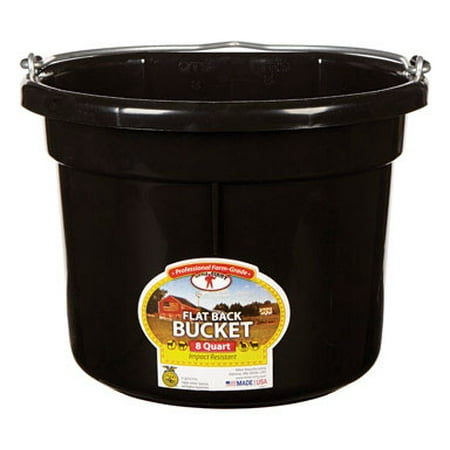 Square Plastic Buckets - LITTLE GIANT PLASTIC FLAT BACK BUCKET