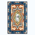 thumbnail image 1 of Metal Light Switch Plate Cover Blue Orange Mandala Star Tile Pattern TIL040, 1 of 13