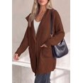 thumbnail image 6 of PRETTYGARDEN Women's Long Cardigans Hooded Chunky Sweaters Cozy Knit Jacket, Button up, Loose Fit, Pockets, Fall Coats, Trendy Casual, Going Out, Holiday Outfits, Winter Clothing, 6 of 10