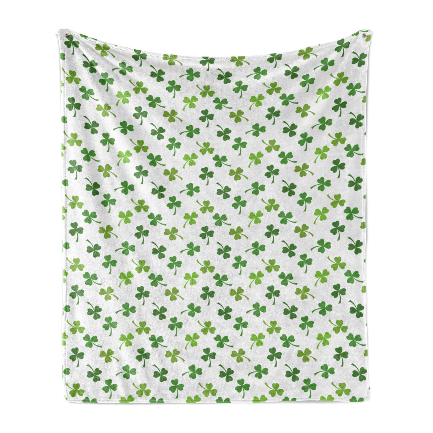 Luckybunny Fleece Throw Blanket St.Patrick's Day Clover Soft Cozy Flannel Fleece Blanket Warm and Lightweight Blankets for Couch Sofa Bed Camping Travel Office Gift 50x60