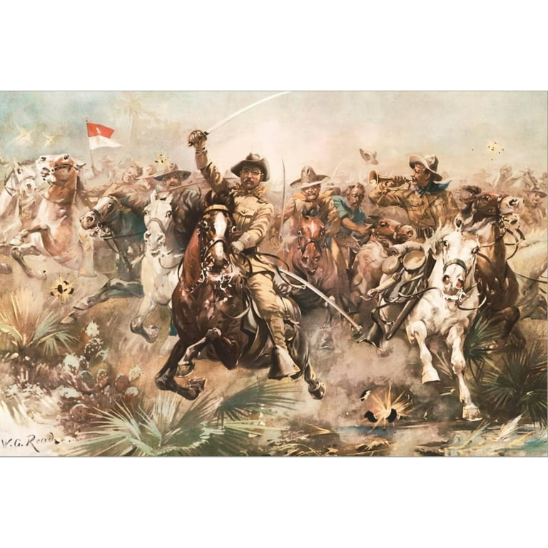 Art.com Teddy Roosevelt along with his regiment of Rough Riders