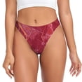 thumbnail image 1 of Fotbe Abstract Red Marble Tanga Sin Costuras para Mujer con Estampado – Panties Invisibles, Transpirables y Cómodos para Uso Diario-3X-Large, 1 of 6