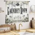 thumbnail image 4 of Laundry Room Curtains for Windows,Rustic Farmhouse Dry Wash Fold Repeat Country Vintage Brown Window Treatments Bedroom Living Room Bathroom Room Curtain 2 Panel,55X39 Inch, 4 of 5