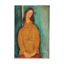 Modigliani 'Portrait of Jeanne Hebuterne' Canvas Art