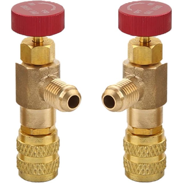 2pcs Adapter Liquid Safety Valve,R410A R22,Refrigerant Control Valve,Air Conditioning Cooling Valve
