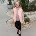 thumbnail image 6 of GiLiling Girls Faux Fur Vest Sleeveless Furry Jacket Kids Thick Warm CoatPlain Cute Fuzzy Waistcoat Fashion Cardigan (Pink-B, 4-5 Years), 6 of 7