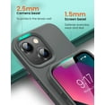 thumbnail image 3 of Designed for iPhone 13 Case,Shockproof Liquid Silicone Protective Phone Case with Soft Anti-Scratch Microfiber Lining Ultra Slim Drop Protection Phone Cover 6.1 inch(Blackish Green), 3 of 14