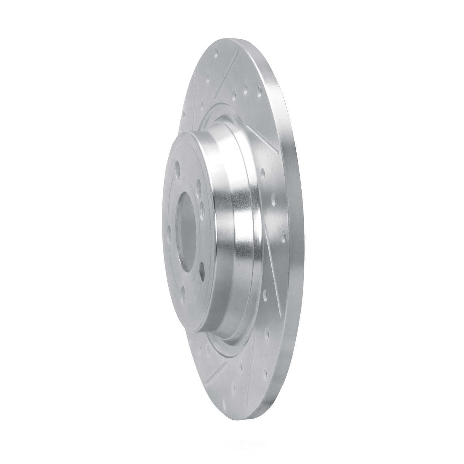 Dynamic Friction Company 631-63187L DFC Brake Rotor - Drilled And Slotted - Silver