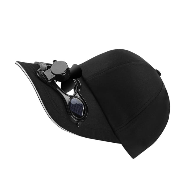 QualitChoice Fiber Solar Powered Fan Hat Durable Versatile Portable Convenient For All Activities Solar Fan Cap black