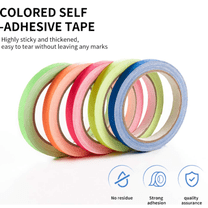 WeiDongzhuo- Colored Gaffers Tape, 5 Pack, Neon Colors, 1/2" x 36", Gaffers Tape, Gaff Tape, Spike Tape