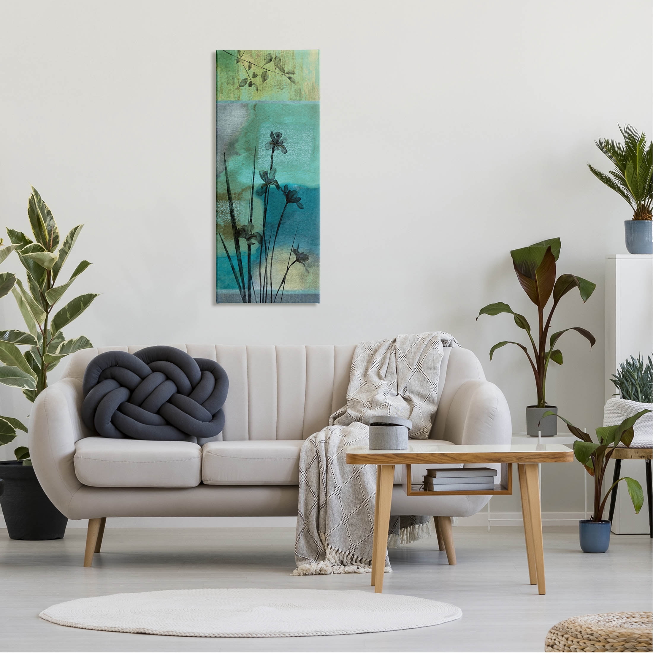 Blooming Botanical Layered Silhouettes Botanical & Floral Graphic Art Gallery Wrapped Canvas Print Wall Art