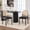Black, variant on Leumius Rattan Dining Chairs Set of 2, Upholstered Linen Dining Room Chairs with Backrests, Modern Kitchen Chairs with Wood Legs for Dining Room, Beige