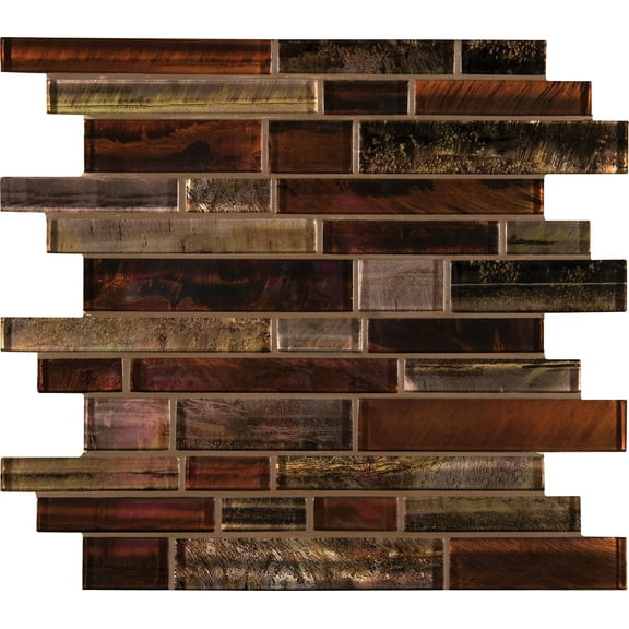 MSI Artista Interlocking 12 in. x 12 in. x 8 mm Glass Mesh-Mounted Mosaic Wall Tile (9.7 sq. ft. / case)