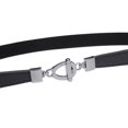 thumbnail image 3 of Syuer Cinturón Elástico Flaco Para Mujer De 0,8 Pulgadas De Ancho, Cinturón Elástico Con Cincha, Cinturón Fino (S-M (26"-32") Negro), 3 of 5