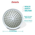 thumbnail image 2 of 6inch High Pressure Rainfall Shower Head, Anti-Clogging Silicone Nozzles Adjustable Angle Luxury Replacement for Your Bathroom Shower Heads, Chrome, 2 of 5
