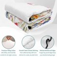 thumbnail image 4 of Full Quilt Set 78''x90'', Pastoral Spring Floral Lightweight Bedspread Coverlet Set with 2 Pillow Shams, Elegant Summer Flower Botanical Breathable All Season Quilt Bedding for Bedroom/Guest Room, 4 of 9