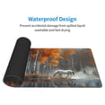 thumbnail image 4 of Pofeuu White Horse Autumn Birch Print Desk Mat for Keyboard and Mouse，Computer Desk Matt for Desktop，Large Mouse Pad for Desk，Desk Pads on Top of Desks 12x31.5in, 4 of 8