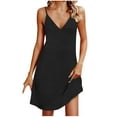 thumbnail image 2 of FDGIU 2025 Women's Sleeveless V Neck Midi Cocktail Dress - Versatile for Wedding Guest & Office, 2 of 6