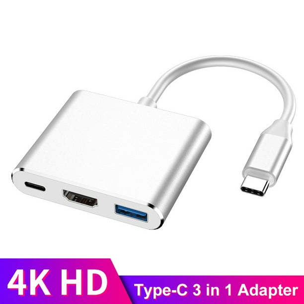 Europa slogan Forkortelse USB C to HDMI Adapter, USB Type C Adapter Multiport AV Converter with 4K  HDMI Output USB C Port & USD3.0 Fasting Charging Port, Compatible for  MacBook Pro MacBook Air 2019/2018 iPad