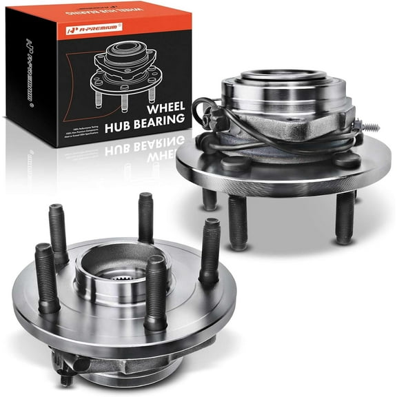 A-Premium 2 x Front Wheel Bearing and Hub Assembly with ABS & 5-Lug Compatible with Dodge Durango 2004-2005