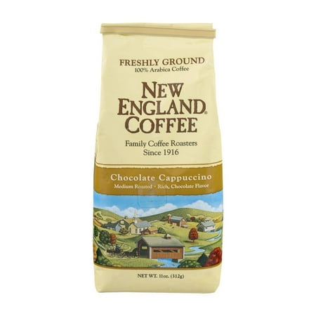(3 Pack) New England Coffee Chocolate Cappuccino Medium Roasted Freshly Ground, 11.0