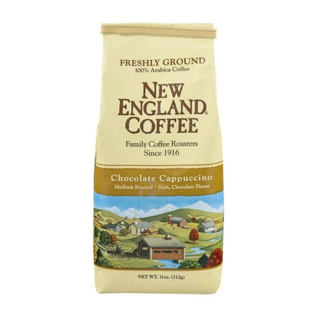 Chocolate Dark Roast Coffee - (3 Pack) New England Coffee Chocolate Cappuccino Medium Roasted Freshly Ground, 11.0 OZ