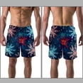 thumbnail image 3 of luoweisi Men's Beach Shorts Quick Dry Swim Trunks with Mesh Lining Christmas Snowflakes 2XL, 3 of 5