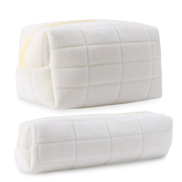 Lindo Bolso Cosmético Neceser 2 Piezas Suave Felpa Portátil Mujeres Conveniente